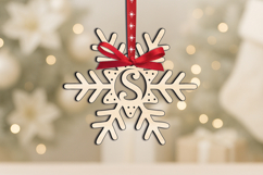SVG Letter S Alphabet Holiday Gift Christmas Ornament Laser Product Image 2