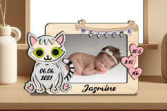 Cat Baby Photo Present SVG Frame Newborn Board Picture Gift Product Image 3