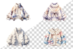 Girl's Winter Sweaters | watercolor clipart cute knit lace Product Image 2