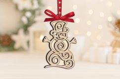 Christmas Snowman Holiday Pattern SVG Laser Ornament Gift Product Image 2
