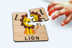 Lion Leo Kid Puzzle Baby Game Child Play SVG Letters Laser Product Image 2