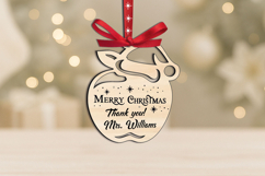 Teacher Appreciation Christmas Ornament Laser SVG Present Product Image 1