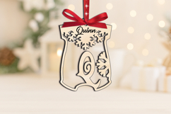 Onesie Baby Letter Q Laser Christmas SVG Ornament Alphabet Product Image 2