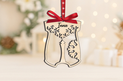 Christmas Ornament Letter I SVG Laser Onesie Gift Alphabet Product Image 2