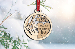 Swan Lake Flowers Memorial SVG Ornament Christmas Laser Gift Product Image 2