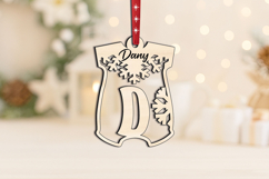Letter D Onesie Laser SVG Christmas Ornament Alphabet Gift Product Image 2