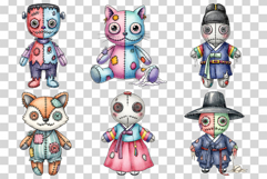 VooDoo Doll | Watercolor Creepy Scary Spooky Halloween PNG Product Image 2