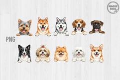 Peeking Dog Bundle Dog Breeds|Puppy Pet Lover|Owner Dog Mom Product Image 2
