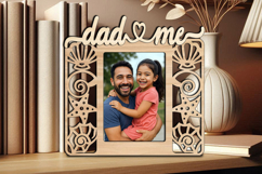 Seashell Dad Me SVG Frame Photo Kids Laser Nautical Ocean Product Image 2