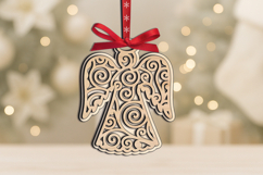 Serenity Holy Angel Ornament Christmas Gift Laser SVG Design Product Image 2