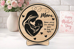 Happy Mother's Day Circle Home Decor Gift SVG Laser Present Product Image 2