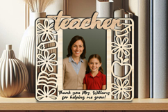 SVG Teacher Appreciation Photo Frame Gift School Laser Kids Product Image 2