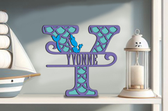 Sea Decor SVG Letter Y Ocean Alphabet Laser Mermaid Maritime Product Image 2