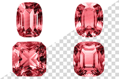 Red Gemstone | Watercolor ClipArt PNG Jewel Crystal Ruby Product Image 2