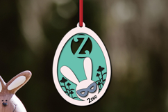 Easter SVG Gift Laser Letter Z Bunny Egg Basket Tag Ornament Product Image 2