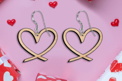 Love Valentine's Day Heart Earring SVG Laser Gift Present Product Image 2
