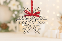 SVG Laser Letter X Christmas Ornament Alphabet Holiday Gift Product Image 2