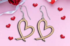 Set Love Earring Valentine Day SVG Laser Gift Heart Present Product Image 2