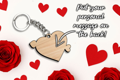 Love Gift SVG Heart Arrow Key Chain Romantic Valentine Day Product Image 2