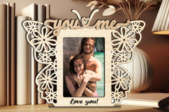 Butterfly You and Me SVG Frame Photo Love Romantic Design Product Image 2