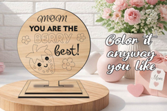 SVG Strawberry Mother's Day Kid Coloring Gift Laser Ornament Product Image 2