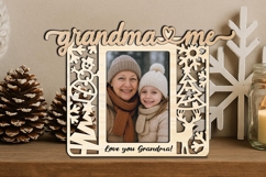 Winter Holiday SVG Grandma Me Photo Frame Laser Gift Kids Product Image 2