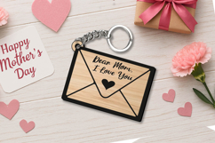Mom Mother's Day Letter Keychain Gift SVG Laser Present Mama Product Image 2