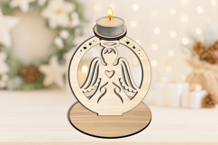 SVG Serenity Holy Angel Candle Holder House Decor Laser Gift Product Image 2