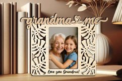 SVG Tropic Grandma and me Photo Frame Laser Gift Home Decor Product Image 2
