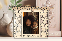 Autumn Mommy and Me SVG Kid Frame Photo Laser Squirrel Acorn Product Image 2
