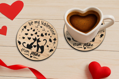 Be My Valentine Coaster Laser SVG Romantic Gift Love Present Product Image 3