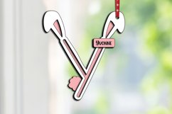 Laser Cut Letter Y Easter Basket Tag Ornament SVG Bunny Gift Product Image 2