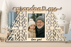 Christmas Tree SVG Winter Grandpa and Me Photo Frame Present Product Image 2