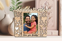 SVG Daddy and Me Hears Photo Frame Home Present Laser Gift Product Image 2