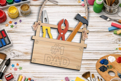 Kid's Coloring Hanging Ornament Father’s Day Gift Laser SVG Product Image 2