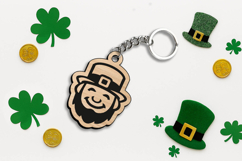 Lucky Charm Laser SVG Leprechaun Keychain Patrick Day Gift Product Image 2