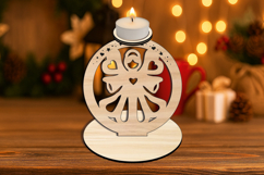 SVG Angel Candle Holder House Holiday Decor Laser Present Product Image 2