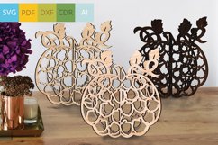Set of 6 Autumn Fall Pumpkin Leaves Acorn Pattern Home Décor Product Image 1