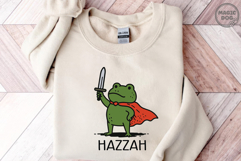 Frog Knight|Cute Cartoon Frog with Sword and Cape SVG Product Image 2