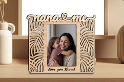 Jungle Leaves SVG Nana &amp; Me Photo Frame Laser Gift Kid Child Product Image 2