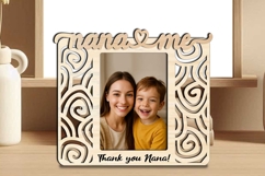 Abstract Design SVG Nana and Me Photo Frame Laser Gift Kids Product Image 2