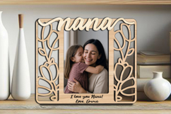Tulip Nana Girl SVG Photo Frame Appreciation Gift Laser File Product Image 2