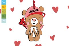 Bear Letter W St. Valentine&#039;s Day Cupid Love Romantic Gift Product Image 2