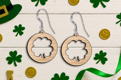 Cutout Earrings St Patrick's Day SVG Luck Present Laser Gift Product Image 2