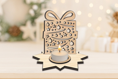 Christmas Tree Decoration Pattern Candle Holder SVG Laser Product Image 2