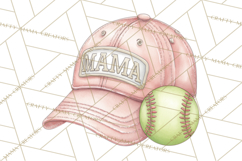 Whimsical Softball Mom Clipart PNG Game Day Mom Graphics Product Image 2