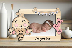 Bee Laser Baby Photo SVG Gift Frame Board Newborn Picture Product Image 2