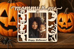 Halloween SVG Mommy &amp; Me Photo Frame Laser Spooky Scary Gift Product Image 2