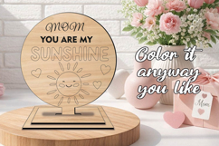 Sunshine SVG Mother's Day Kid Coloring Laser Gift Present Product Image 2