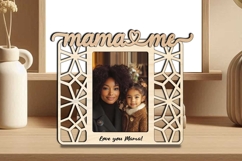 Abstract Mama and Me SVG Photo Frame Laser Mother Gift Child Product Image 2